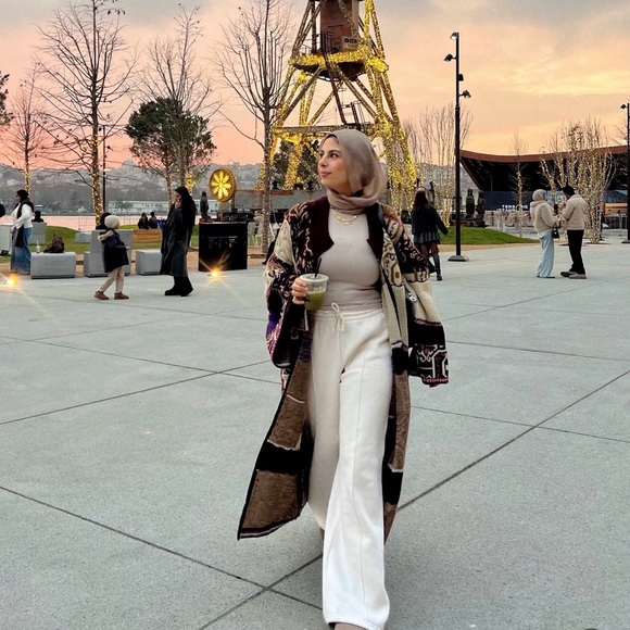 ZARA JACQUARD CAPE COAT SPECIAL EDITION - Picture 11 of 13